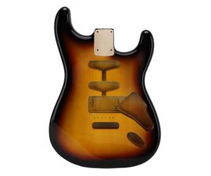 Corps de guitare électrique ZenithAur Sunburst en bois de peuplier, doté d'un itinéraire de micro HSH standard, pré-percé pour une installation facile sur les guitares de style ST