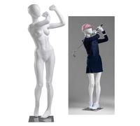 Corps de mannequin de golf pour présentoir à vêtements, mannequin torse blanc avec base, forme de robe pour magasin d'articles de sport