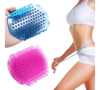Corps de massage des broussailles Meridian, 2pcs Brosse de massage Meridian 6x4 Peigne PVC non scratch pour corps avec boucle suspendue
