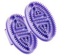 Corps de massage des broussailles Meridian, 2pcs Brosse de massage Meridian 7x5 pouces Peigne en caoutchouc souple sans gratter pour le corps anti-cellulite Sincming Conditioning Massageur pour la ma