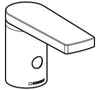 corps de raccord Geberit avec ouverture 242245001 pour mitigeur de température, HyTronic186