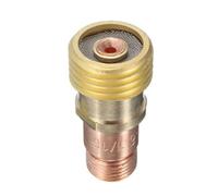 Corps de serrage en laiton pour connecteur de lentille à gaz Stubby - Anodisé or, 14 x 28,1 mm, usiné avec précision - pour torches de soudage TIG WP-17/18/26