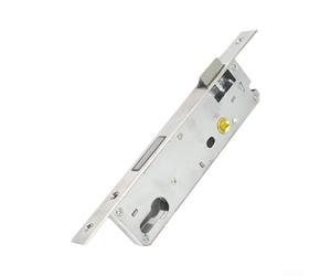 Corps de serrure de porte en acier inoxydable 9235 pour châssis en aluminium et cassé pour cadres de pont avec fermeture silencieuse, finition argentée, 211 mm (version silencieuse)