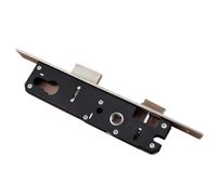 Corps de serrure, ensemble de serrure à mortaise for porte intérieure, serrures à guillotine à mortaise, serrure à mortaise, cadre de porte à mortaise noir, ferrures de porte coulissante en acier(30*8