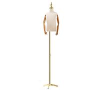 Corps de torse de mannequin unisexe pour enfant avec bras en bois et base en métal, forme de robe de mannequin garçon fille pour 2/4/6/8 ans, présentoir de vêtements blanc (couleur : trépied, taille