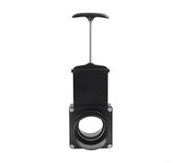 Corps de vanne de vidange pour camping-car avec poignée, raccord de vanne d'égout robuste compatible avec remorque de camping-car, système de réservoir d'eau usée noir et gris (75 mm)