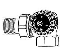HEIMEIER Robinets thermost. sans prérég. DN 10-3/8" Double équerre, a droite 2340-01.000