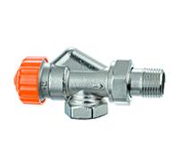 corps de vanne thermostatique Heimeier Eclipse 3460-03.000 Rp 3 / 4xR 3/4, axial, laiton nickelé, raccourci