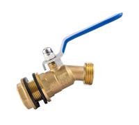 Corps de vannes en laiton robuste 3/4 x 3/4 avec filetage de serrage automatique et joint sécurisé pour barils de pluie, réservoirs d'eau en laiton robuste