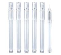 Corps de vides rechargeables, 6 corps de marqueurs transparents avec pointes de pinceau pour le codage couleur, préparation de cours, carnet de dessin, étiquettes d ' administration, tâches, de de