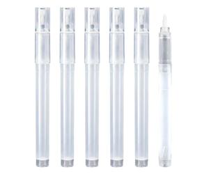Corps de vides rechargeables, 6 corps de marqueurs transparents avec pointes de pinceau pour le codage couleur, préparation de cours, carnet de dessin, étiquettes d ' administration, tâches, de de