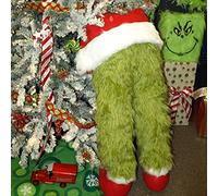 Corps d'elfe de Noël - Tête/Bras/Jambes en Fourrure Verte pour décorations de Sapin de Noël, décorations de Sapin de Noël pour fête de Noël (Pattes d'elfe)