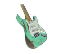 Corps En Aulne Touche Érable Vert Vintage Excellente Résonance Guitare Électrique Débutants