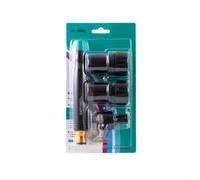 Corps en plastique diamant noir lavage de voiture pistolet de pulvérisation droit arrosage de jardin 6 tubes mamelon bulle coquille ensemble 1 pièces
