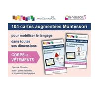 Corps Et Vêtements - 104 Cartes Augmentées Montessori Pour Mobiliser Le Langage Dans Toutes Ses Dimensions - Avec 2 Jeux De 52 Cartes