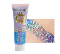 Corps Holographique Caméléon, Ombre à Paupières Liquide Sirène, Paillettes Fines pour Visage, Corps et Cheveux - Halloween, Mariage, Festival - 1.06oz (#06 Bleu)