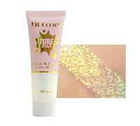 Corps Holographique Caméléon, Ombre à Paupières Liquide Sirène, Paillettes Fines pour Visage, Corps et Cheveux - Halloween, Mariage, Festival - 1.06oz (#01 Blanc)