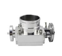 Corps Papillon Corps Papillon Universel 65 Mm 70 Mm 80 Mm 90 Mm Collecteur D'admission En Aluminium Billette Haut Débit Papillon De Distribution(80MM SILVER)