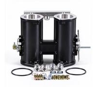 Corps papillon latéral 45mm DCOE alliage avec rampe carburant EFI | Unité usinée précise, arbre à roulements à billes, injecteurs joint torique 14mm, bypass ralenti réglable