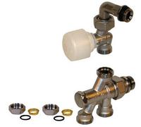 Giacomini Robinet monotube équerre R436IX044 – 1/2, Ø18, entraxe 5 cm