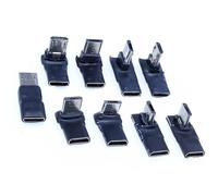 Corps Ultra court USB à 90 degrés, angle gauche et haut et bas, Micro 5 broches femelle vers Micro USB mâle, adaptateur de données DIY-023-DO