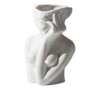 Corps Vase à fleurs, porte-stylo courbe féminine, pot intérieur moderne décoratif bohème pour la maison, le bureau, la chambre, la salle de bain, décor minimaliste