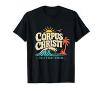 Corpus Christi, côte sud du Texas, Breeze Beach, Style rétro T-Shirt