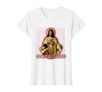 Corpus Christi Eucharistie du Dimanche Jésus Sacré T-Shirt Graphique avec Valeur, Femme, Blanc, M