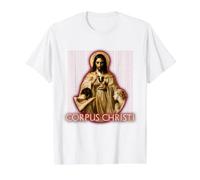 Corpus Christi Eucharistie du Dimanche Jésus Sacré T-Shirt Graphique avec Valeur, Homme, Blanc, M