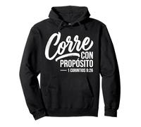 Corre Con Proposito Chrétien Espagnol Bible Verse Foi Dieu Sweat à Capuche