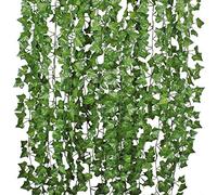 Correa 12 PièCes SéRies Artificiel Lierre Vigne Suspendus Guirlande Fausse Feuille Vigne Famille Jardin DéCoration Murale de Mariage, 84 Pieds, Vert