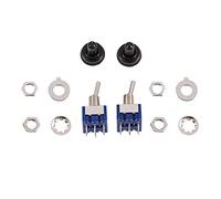 Correa 2Pcs AC 6A 125V DPDT Commutateur a bascule de 3 positions ON-OFF-ON