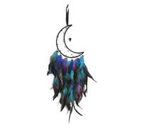 Correa Attrape-Rêves de Lune, Attrape-Rêves en Plumes Fait à la Main, Ornement Mural Bohème, Cadeau de Bénédiction pour Décoration de Fête de Chambre à Coucher
