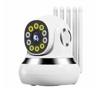 Correa Caméra IP PTZ sans à Double Bande 2,4 GHz et 5 GHz avec Vision Nocturne en Couleur et Détection de Mouvement Humanoïde AI, Moniteur pour, Prise UE