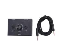 Correa Commutateur Audio Stéréo 3,5 mm Plastique 2 en 1 Sortie Audio Commutateur Haut-Parleur Passif Casque Sélecteur Manuel Répartiteur Partage Audio