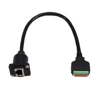 Correa D TYPE RJ45 8P8C Panneau Féminin Du Bloc de Borne Sans Soudure RJ45 Ethernet à Spring Terminal Cable