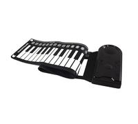Correa Piano Roulé à la Main à 49 Touches avec Haut-Parleur, Piano Portable Pliable pour Enfants, Instrument D'Enseignement Du Piano pour Débutant, Noir