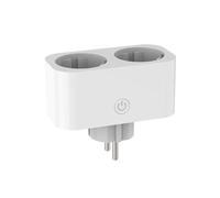 Correa Prise Intelligente Double Wifi TUYA Smart pour, Prise Intelligente Portable, Commande Vocale de L'Application de Synchronisation Intelligente EU Plug