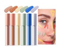 Correcteur Cernes,Correcteur de Teint Anti-Imperfections - 6 Pièces Stylo Facile à Fondre Longue Tenue Illuminateur et Contour pour Décolorations Cutanées Rougeurs et Teint Terne du