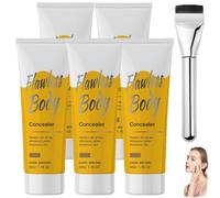 Correcteur Corporel Skin Filter,Crème Couvrante Résistante À L'eau Et Au Transfert,Avec Pinceau,Pour Un Maquillage Impeccable Qui Masque Tatouages,Imperfections Et Veines Apparentes. (5pcs)