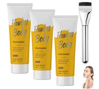Correcteur Corporel Skin Filter,Crème Couvrante Résistante À L'eau Et Au Transfert,Avec Pinceau,Pour Un Maquillage Impeccable Qui Masque Tatouages,Imperfections Et Veines Apparentes. (3pcs)