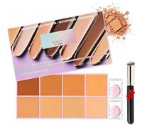 Correcteur CrèMe Doux Et Mat Palette De 8 Teintes Avec Applicateur, CrèMe ImperméAble à Couverture ComplèTe,Hydratant Longue DuréE LéGer,CréEz Un Maquillage De Base Parfait (Couleur moyenne, E3003)