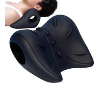 Correcteur de bosse du cou, appareil de massage des épaules, étirement cervical en polyuréthane, 20 x 16 x 11,5 cm, gris, noir, pour femme, voyage, voiture, avion, lit, canapé