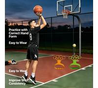 Correcteur de forme de tir au basket-ball, outil d'entraînement de position de la main standard, corrige la posture de tir des débutants, anneau auxiliaire de mise en forme, port de la main en silicon