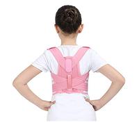 Correcteur de Posture d'épaule et de Dos pour Adolescent avec Deux Sangles réglables et Panneaux en Maille Respirante pour soulager Les maux de Dos et Le Stress (Couleur : Rose, Taille : Small)
