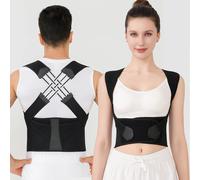 Correcteur de posture dorsal pour femmes et hommes, redresseur d'épaules réglable, soutien dorsal complet, soulagement de la douleur supérieure et inférieure Pink