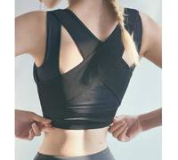 Correcteur de Posture Dorsal Réglable Noir, Nylon Spandex, Femme | Corset Correcteur de Posture, Invisible Vêtements, Aide à Prévenir la Bosse, Maintien Ajustable