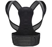 Correcteur de Posture du Dos pour Homme/Femme, avec Deux Sangles réglables et Panneaux en Maille Respirante pour soulager Les maux de Dos et Le Stress (Couleur : Noir, Taille : X-Large)