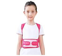 Correcteur de Posture du Dos réglable, avec Deux Sangles réglables et Panneaux en Maille Respirante pour soulager Les maux de Dos et Le Stress (Couleur : Rose, Taille : Small)