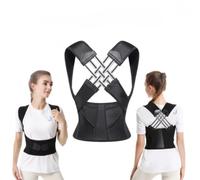 Correcteur de posture noir, ceinture de soutien dorsal élastique respirante, correcteur de posture réglable pour étudiants, pour le haut du dos black
